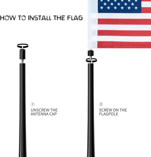 Vista 4 de Rydonair Antena a prueba de lavado de coche compatible con Jeep Wrangler 2007-2021 y Gladiator