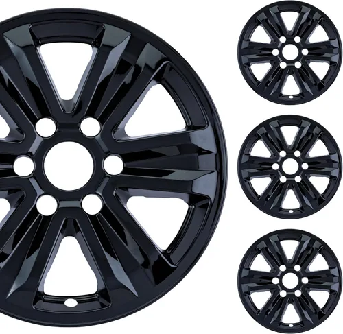 Vista 7 de PACRIM Juego de fundas de rueda cromadas de 17 pulgadas para Ford F-150 (2015-2020) Tapacubos de plástico ABS duradero Se adapta directamente a