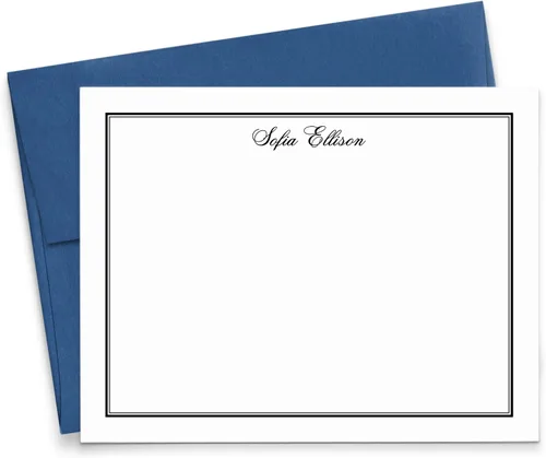 Vista 15 de Modern Pink Paper Juego de papelería personalizada para hombres para niños, notas de agradecimiento personalizadas para niños, tarjetas de notas