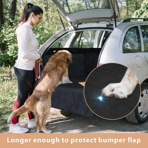 Vista 5 de F-color Forro de Carga SUV para Perros - Forro de Carga para Mascotas Impermeable, Cómoda Cubierta de Carga para Perros con Protector de Solapa