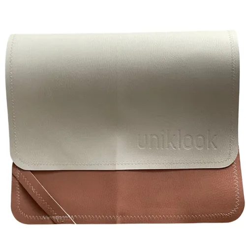 Vista 13 de UNIKLOOK Cambiador portátil de cuero - Cuero vegano - Cambiador de bebé de viaje - Estación de cambio de pañales portátil multiusos impermeable 14 x