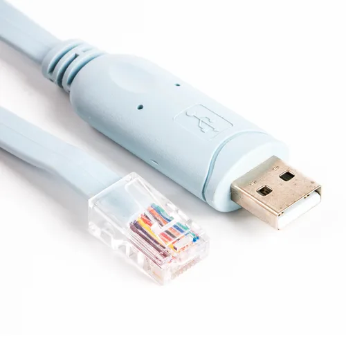 Vista 6 de Cable de consola USB RS232 para router Cisco Rollover Cable Ftdi Chipset Rj45 Adaptador Serial Cable (6 pies)