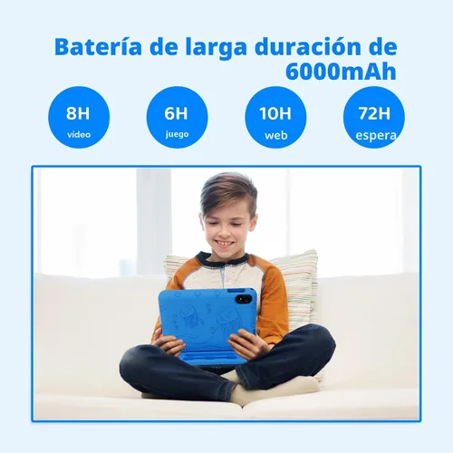 Vista 4 de COLORROOM Tablet Android 15 actualizada 2026, tableta para niños de 10 pulgadas, CPU Octa-Core, 10 GB+64 GB+1 TB Expandir tabletas para niños