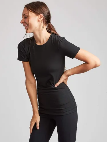 Vista 3 de Kalon Paquete de 4 camisetas con cuello redondo para mujer 4PK Negro