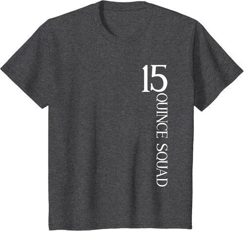Vista 46 de Quince Squad Quinceanera 15th Birthday - Camiseta de quinceañera para niñas Asphalt Grey
