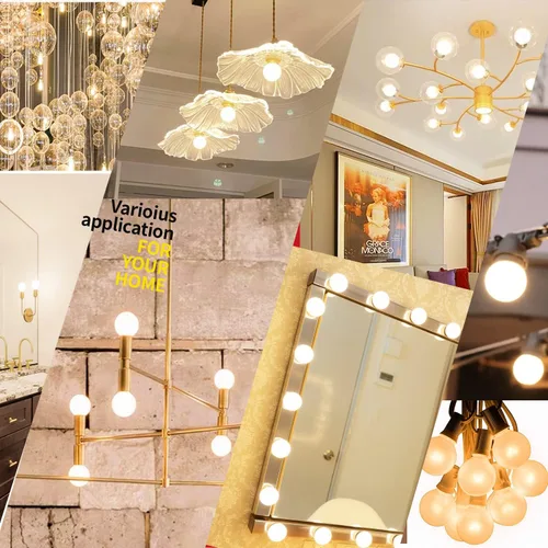 Vista 7 de AMDTU Bombillas LED de globo esmerilado E12 de 40 W, base de candelabro regulable blanco cálido de 2700 K, tecnología de confort ocular, iluminación