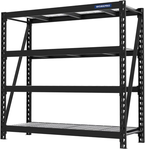 Vista 11 de WORKPRO Estantería negra de 5 niveles con tabla, 24.1 pulgadas de ancho x Negro