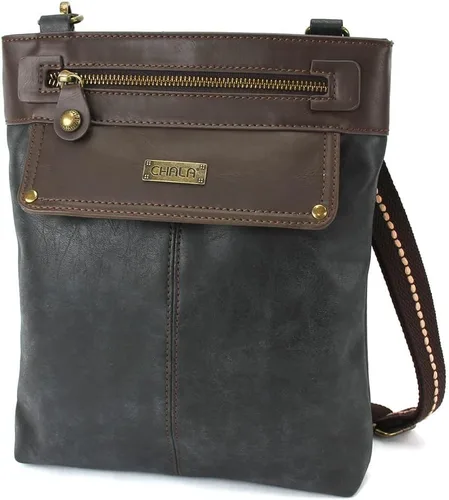Vista 8 de CHALA GEMINI Bolso bandolera de lona para regalo, color negro