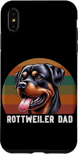 Vista 11 de Rottweiler Dad Rottie Father Dog Parent Father's Day Retro Case for iPhone 16