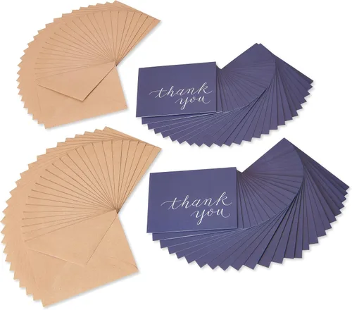 Vista 2 de American Greetings - Tarjetas de agradecimiento con sobres, multicolor Chevron (50 unidades).