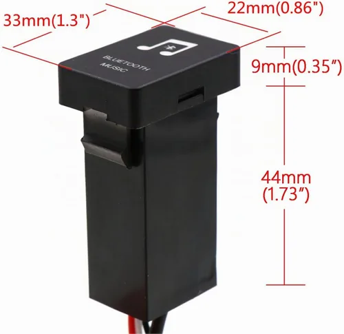 Vista 2 de Timloon Módulo adaptador de música Bluetooth para coche, instalación de panel de salida AUX, uso para Toyota, Camry, Corolla, Yaris, RAV4, Reiz