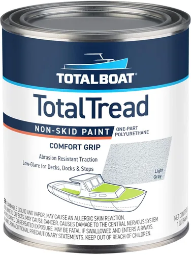 Vista 13 de TotalBoat TotalTread - Pintura antideslizante para cubierta, revestimiento de tracción antideslizante de grado marino para barcos, madera, fibra