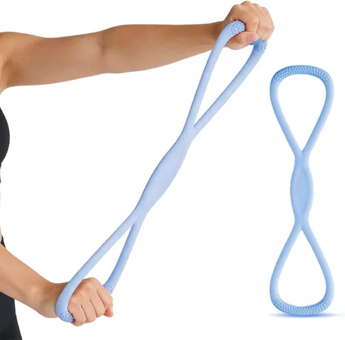 Vista 8 de Figura 8 banda de resistencia, figura 8 bandas de resistencia para mujeres y hombres, figura de banda de resistencia para entrenamiento, asas