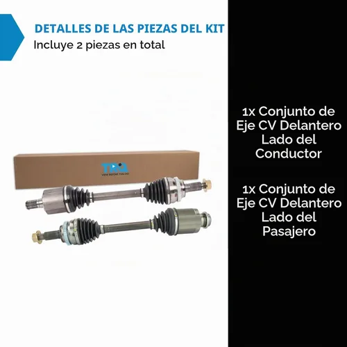 Vista 2 de TRQ Juego de conjunto de eje de transmisión CV delantero Compatible con Mazda CX-7 2007-2011 2007-2008 CX-9