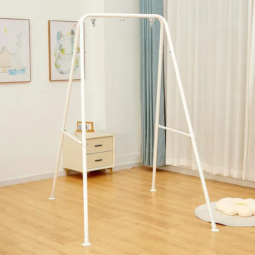 Vista 10 de Solo soporte para silla de hamaca, soporte de hamaca plegable resistente, capacidad de 300 libras, marco de hamaca portátil para interiores