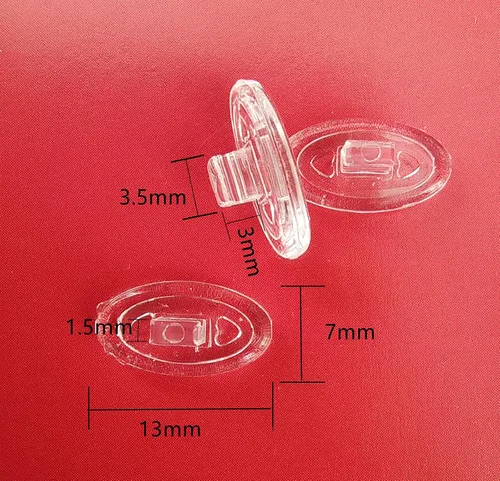Vista 3 de NicelyFit Almohadillas de nariz transparentes para marcos de lentes Oakley OX5079 OX5038 OX5066 OX5088 OX3102 OX5040 OX5042 etc transparente 2 pares