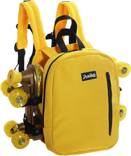 Vista 9 de JajaHoho Bolsas para patines de ruedas para mujeres y hombres, mochila multifuncional deportiva para patines de ruedas, patines de hielo, patines