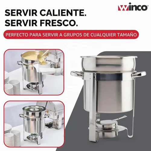 Vista 7 de Winco 207 - Calentador de sopa de acero inoxidable, 7 cuartos de galón, mediano