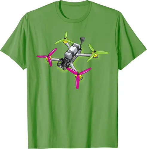 Vista 20 de Freestyle FPV Racing Drone Pilot Acro Quadcopter - Camiseta de sandía, Negro, S