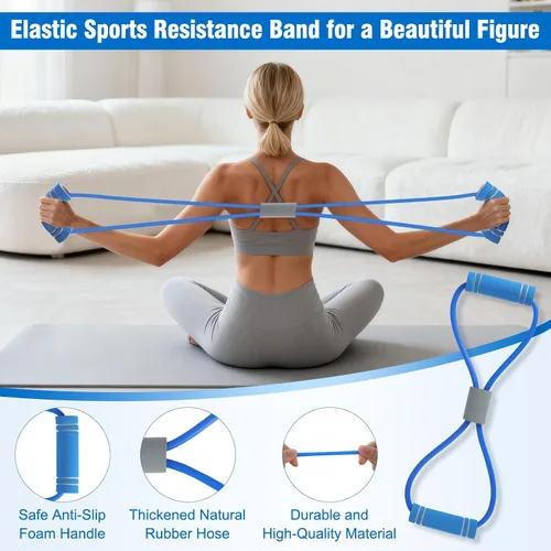 Vista 8 de Pilates Kit Equipment, Pilates Ring and Ball for Women Home Workout Pilates Set with 14'' Magic Circle, Wrist Weights, Resistance Bands, Yoga