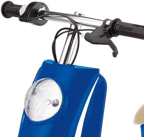 Vista 8 de Razor Pocket Mod - Patinete de motor eléctrico en miniatura Euro 24V 250W, color blanco y azul (paquete de 2) - Velocidades de hasta 15 MPH