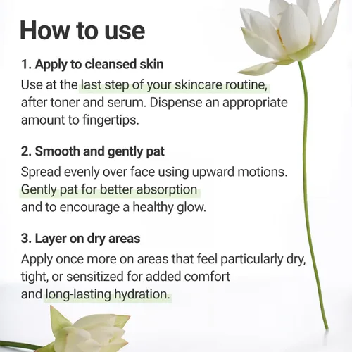 Vista 7 de ROVECTIN Crema calmante Lotus – Crema facial hidratante ligera y calmante para pieles sensibles 75% de extracto de agua de loto y niacinamida