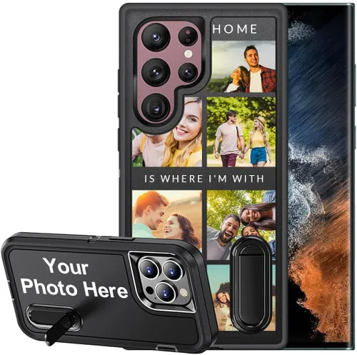 Vista 29 de Funda de teléfono personalizada para Samsung Galaxy S22 5G, funda con soporte incorporado/función atril, cubierta de protección resistente a