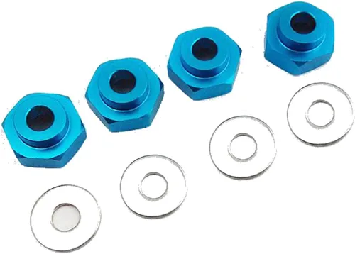 Vista 7 de ShareGoo - Adaptador hexagonal de metal de 0.472 in a 0.669 in compatible con neumáticos Tamiya Axial RC4WD Traxxas HPI Himoto HSP Losi Kyosho RC
