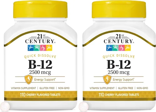 Vista 9 de 21st Century B 12 tabletas de liberación prolongada de 1000 mcg, 110
