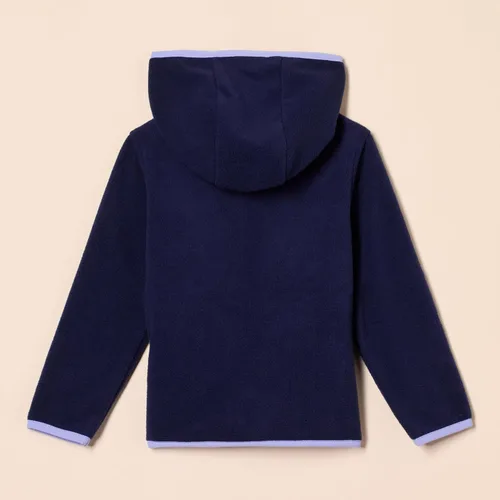 Vista 3 de Amazon Essentials Chaqueta ligera con capucha y forro polar para niñas y niños pequeños, con cremallera completa Azul Marino