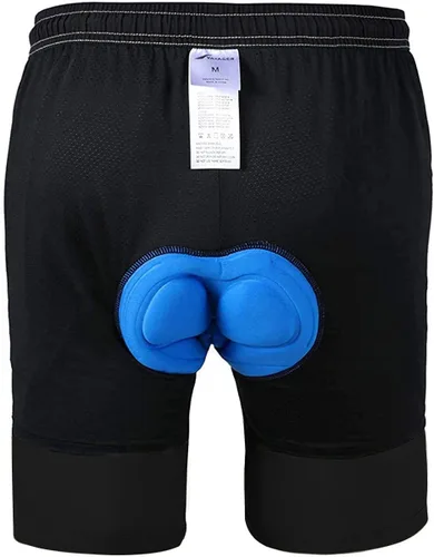 Vista 3 de VAYAGER - Pantalones cortos de ciclismo con acolchado 3D para bicicleta de montaña, ajuste holgado, ligeros