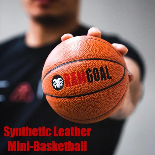 Vista 6 de RAMGOAL Canasta de baloncesto montada en la pared, mini ajustable para interiores con pelota Tablero de 24" resistente a roturas con borde