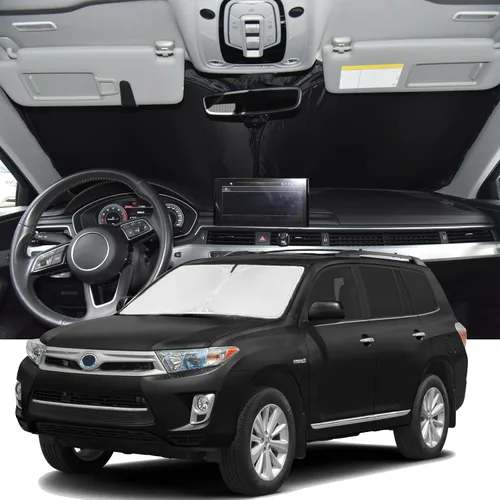 Vista 45 de Parasol para Toyota 4Runner 2010-2024 2025 - Cubierta de Parasol para Parabrisas - Sombra de Ventana Frontal de 4 Capas para 4-Runner de Ajuste