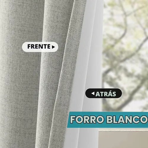 Vista 3 de SimpleHome - Cortinas de lino blanco crema para sala de estar, 84 pulgadas, 2 paneles
