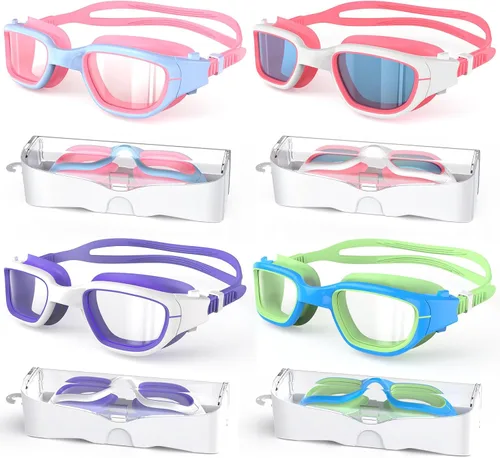 Vista 8 de Kids Swim Goggles, Swimming Goggles for Kids 6-14, Anti-Fog UV Protection Pool Glasses for Boys Girls Children