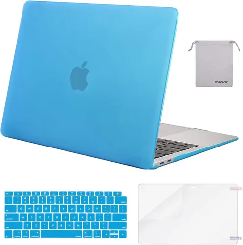Vista 8 de MOSISO - Funda rígida y de plástico compatible con MacBook Air de 13 pulgadas versión 2022, 2021-2018, A2337 M1 A2179 A1932; con cubierta