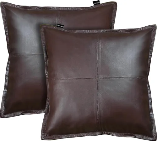 Vista 95 de Funda de almohada de piel de cordero – Funda de cojín decorativa para sofá – Fundas para sala de estar y dormitorio, 22 x 22 pulgadas – Paquete de 2