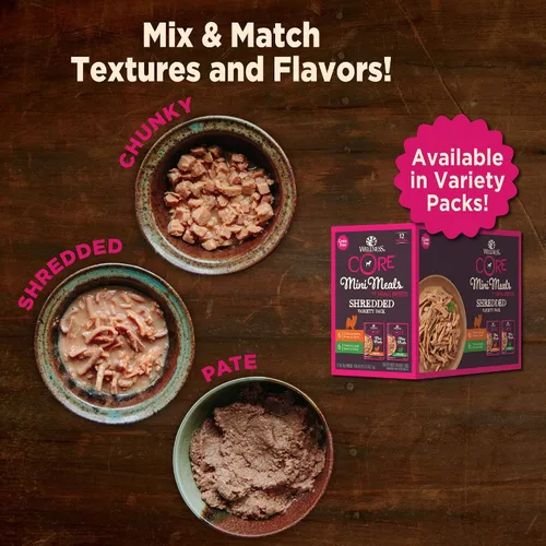 Vista 5 de Wellness CORE - Alimento húmedo natural para perros de raza pequeña, sin granos, comida húmeda para perros, entrada gruesa de pollo e hígado