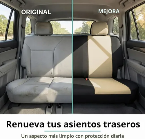 Vista 6 de FH Group Funda para Asiento de Coche para Asiento Trasero de Tela - Ajuste Universal para Coches con Banco Sólido, Protector de Asiento de Coche