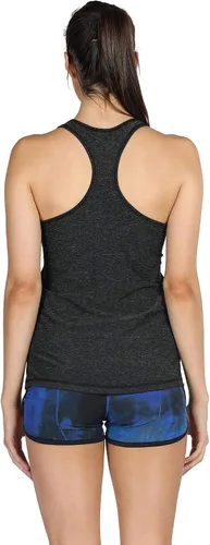 Vista 3 de Icyzone Camiseta deportiva con espalda cruzada, sin mangas, para mujer, paquete de 3
