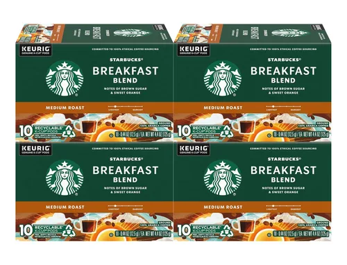 Vista 52 de Starbucks Cápsulas de café K-Cup, café de tostado medio con 2X cafeína mezcla de la casa para cafeteras Keurig, 100% arábica, 6 cajas