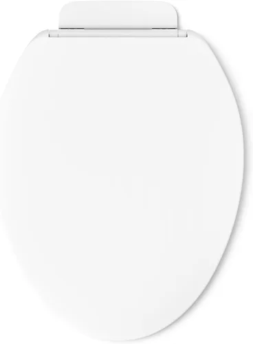 Vista 12 de KOHLER K-26801-0 Impro ReadyLatch Quiet Close Elongated Toilet Seat, White Toilet Seat, Grip-Tight Bumpers, New Home Essentials, Slam Prevention