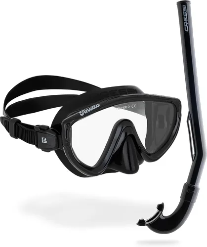 Vista 2 de Cressi Kit de máscara y esnórquel junior, ligero y cómodo, Tinetto y Mini Island, diseñado en Italia por Cressi