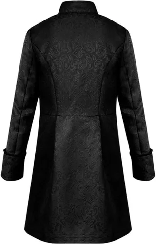 Vista 2 de Abrigo gótico steampunk frock vintage medieval victoriano para hombre