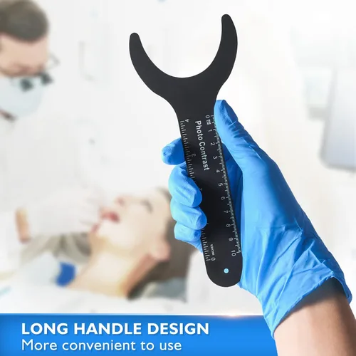 Vista 8 de PROTECTOR Kit de contraste de fotos dentales de 6 piezas de contratista dental fotográfico dental negro