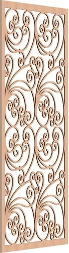 Vista 103 de 9 3/8"W x 24 3/8"H x 1/4"T Marilla Decorativos Paneles de Pared de Madera Calado, Abedul