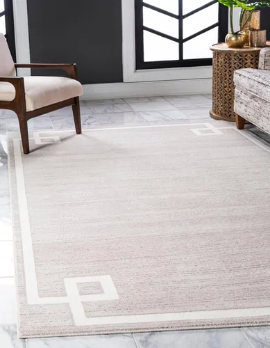 Vista 43 de Unique Loom Colección Uptown de Jill Zarin - Alfombra moderna con textura de estilo griego, color beige (1.25 x 1.85 m)