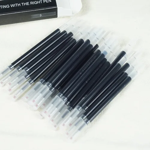 Vista 3 de U-RIGHT 24 unidades de recambios de tinta de gel retráctiles negras, tinta negra de 0,5 mm