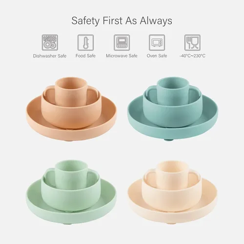 Vista 8 de YOOFOREA Baby Led Weaning Supplies I Toddler Infant Baby Essentials First Stage I - Juego de alimentación para bebés, taza pequeña, ventosa y plato