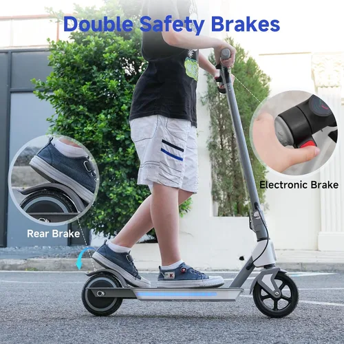 Vista 3 de isinwheel S4 Kids Electric Scooter, 200W Foldable, Ages 6-14, 3 Speeds